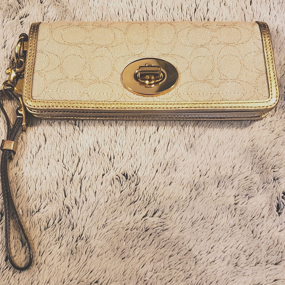 Coach Gold Evening Clutch